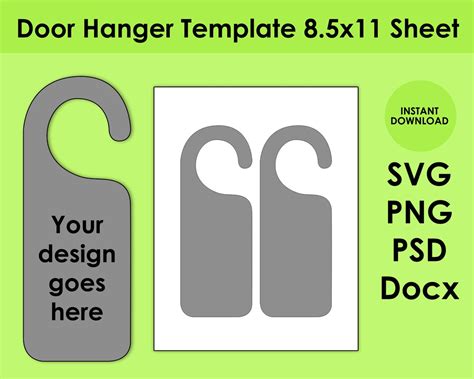 9 (295) a d. . Door hanger svg